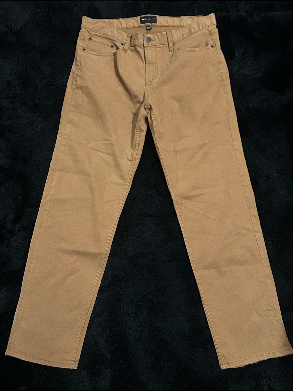 Free Assembly Men's Casual Straight-Leg Pants in Tan, Size 34x32